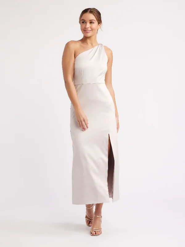 Berlin One Shoulder Maxi Dress Stylish Long Sleeve Maxi Dress