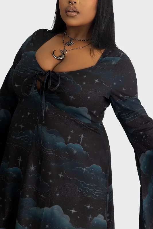 Dreamanicon Maxi Dress [PLUS] Elegant Maxi Dress with Drapes