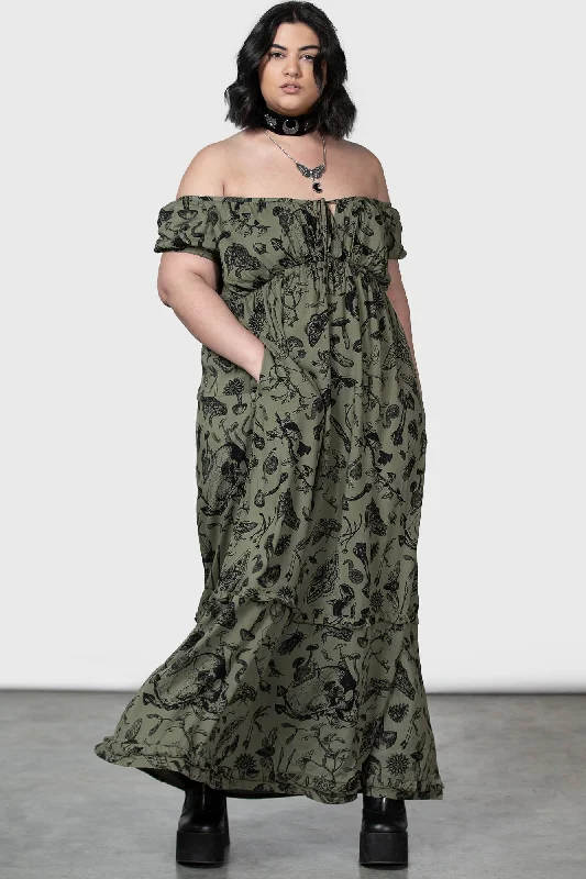 Forestine Maxi Dress [PLUS] Trendy Ruffled Maxi Dress