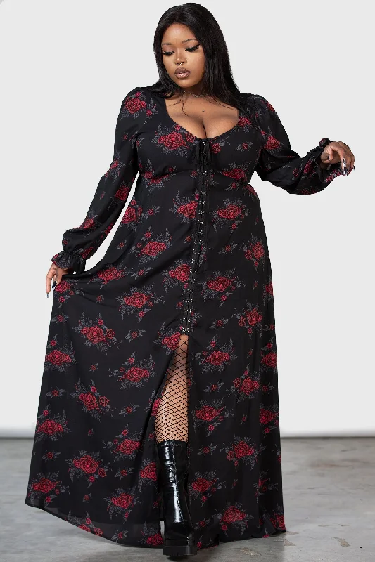 Hail Pandora Maxi Dress [PLUS] Chic Button-Up Maxi Dress