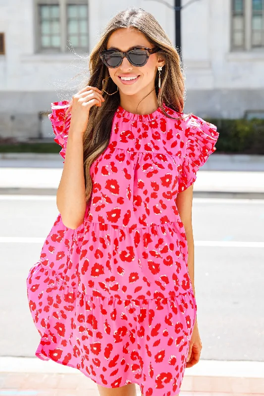Iconic Instinct Tiered Mini Dress Trendy Mini Dress with Belt