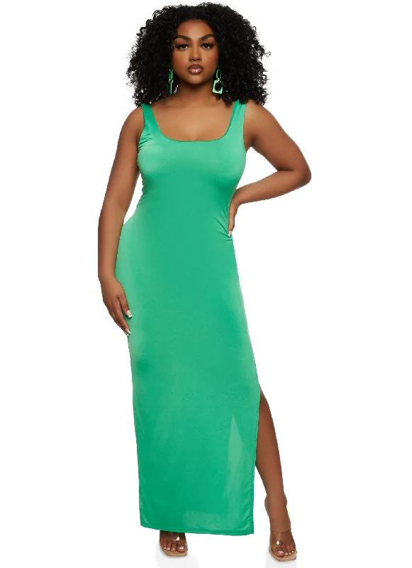 Haute Monde Tank Maxi Dress Fashionable Open-Back Maxi Dress