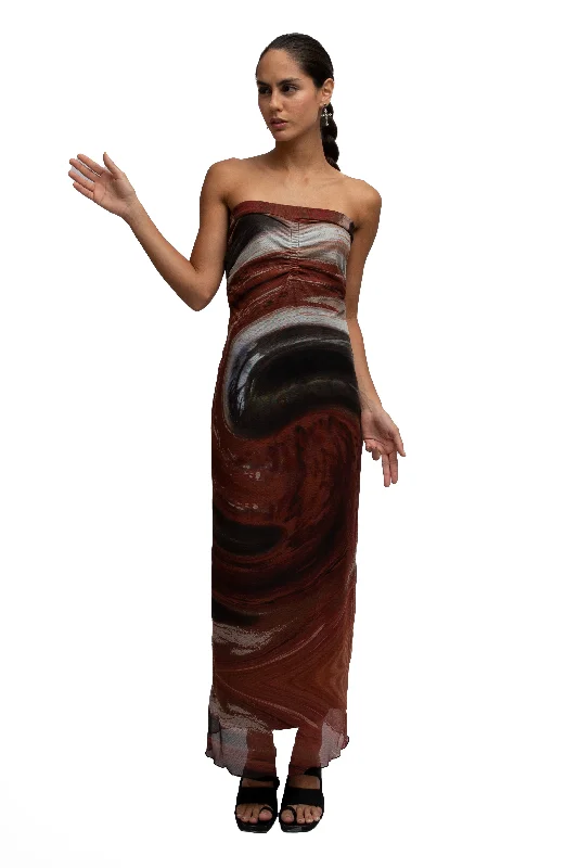 TRANCE MAXI DRESS Stylish One-Shoulder Maxi Dress