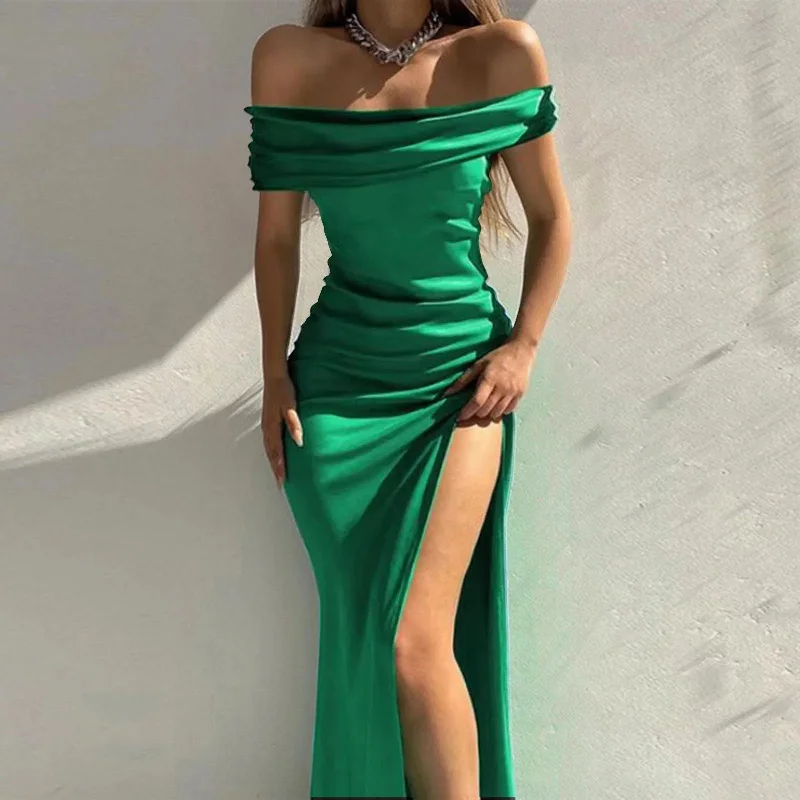 Mia Statement Satin Maxi Dress Elegant Floral Maxi Dress