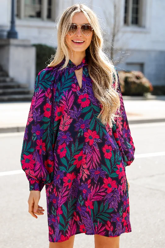 FINAL SALE - Season Of Sophistication Floral Satin Mini Dress Chic Sleeveless Mini Dress FINAL SALE - Season Of Sophistication Floral Satin Mini Dress Chic Sleeveless Mini Dress