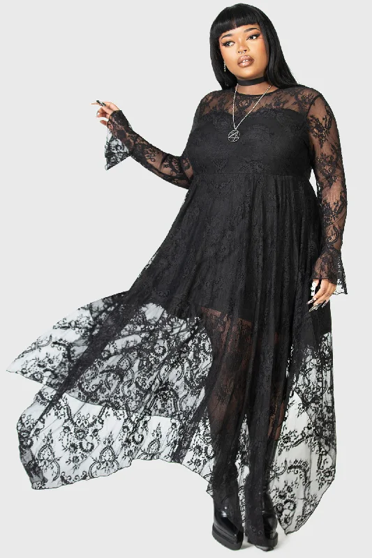 Shadow Figure Maxi Dress [PLUS] Trendy V-Neck Maxi Dress