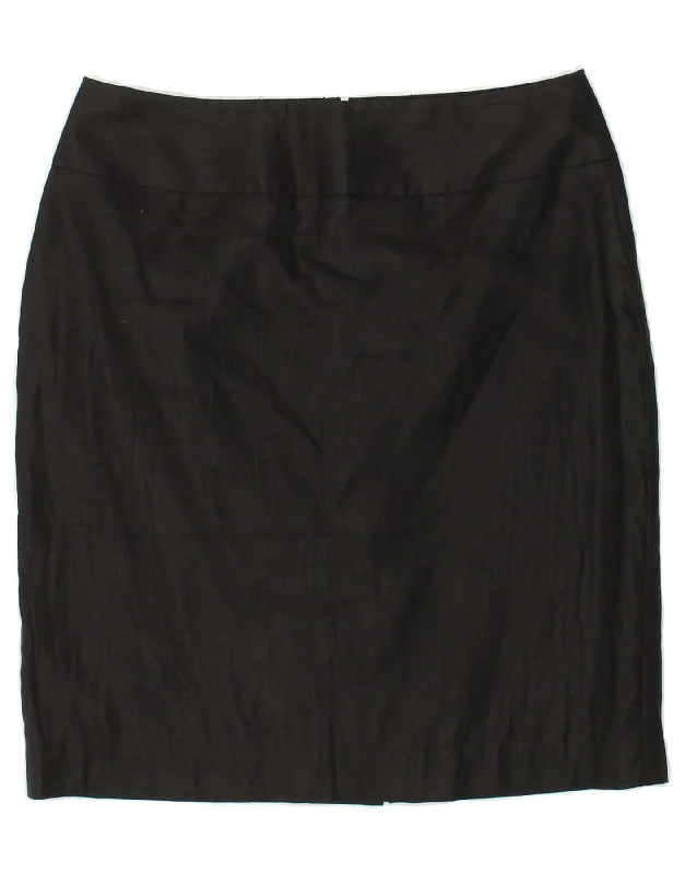 ANNE KLEIN Womens Pencil Skirt US 8 Medium W30  Black Linen seamless skirt comfort