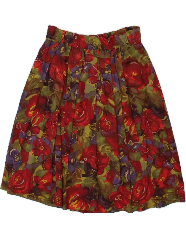 BETTY BARCLAY Womens Flared Skirt UK 14 Medium W30 Multicoloured Floral leather skirt sleek BETTY BARCLAY Womens Flared Skirt UK 14 Medium W30 Multicoloured Floral leather skirt sleek
