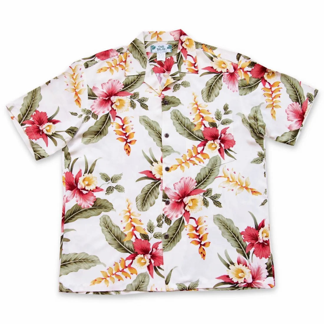 Cloud Cream Hawaiian Rayon Shirt Casual Ruffle Short Shirt