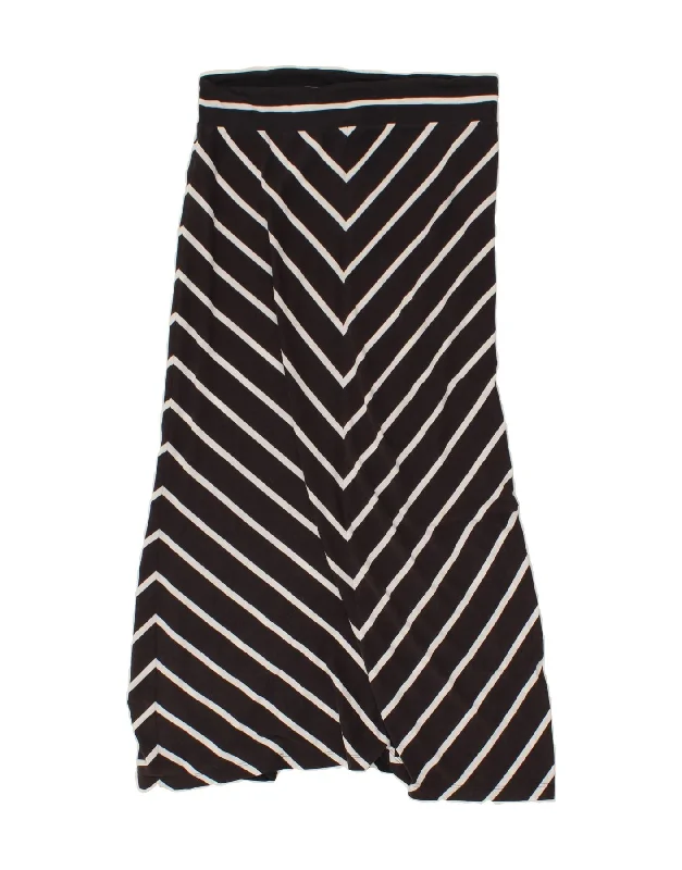 CREW CLOTHING Womens Maxi Skirt UK 12 Medium W32 Navy Blue Striped Cotton wool skirt thick CREW CLOTHING Womens Maxi Skirt UK 12 Medium W32 Navy Blue Striped Cotton wool skirt thick