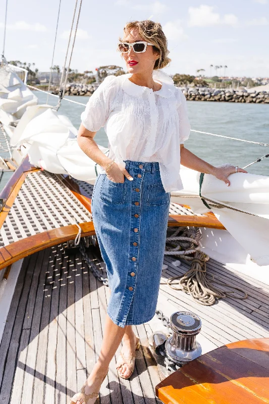 Emma Denim Skirt lace skirt delicate