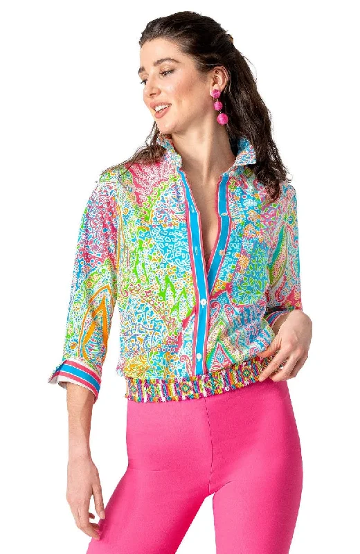 Gretchen Scott Boyfriend Shirt - Grand Bazaar Comfortable Pocket Short Shirt