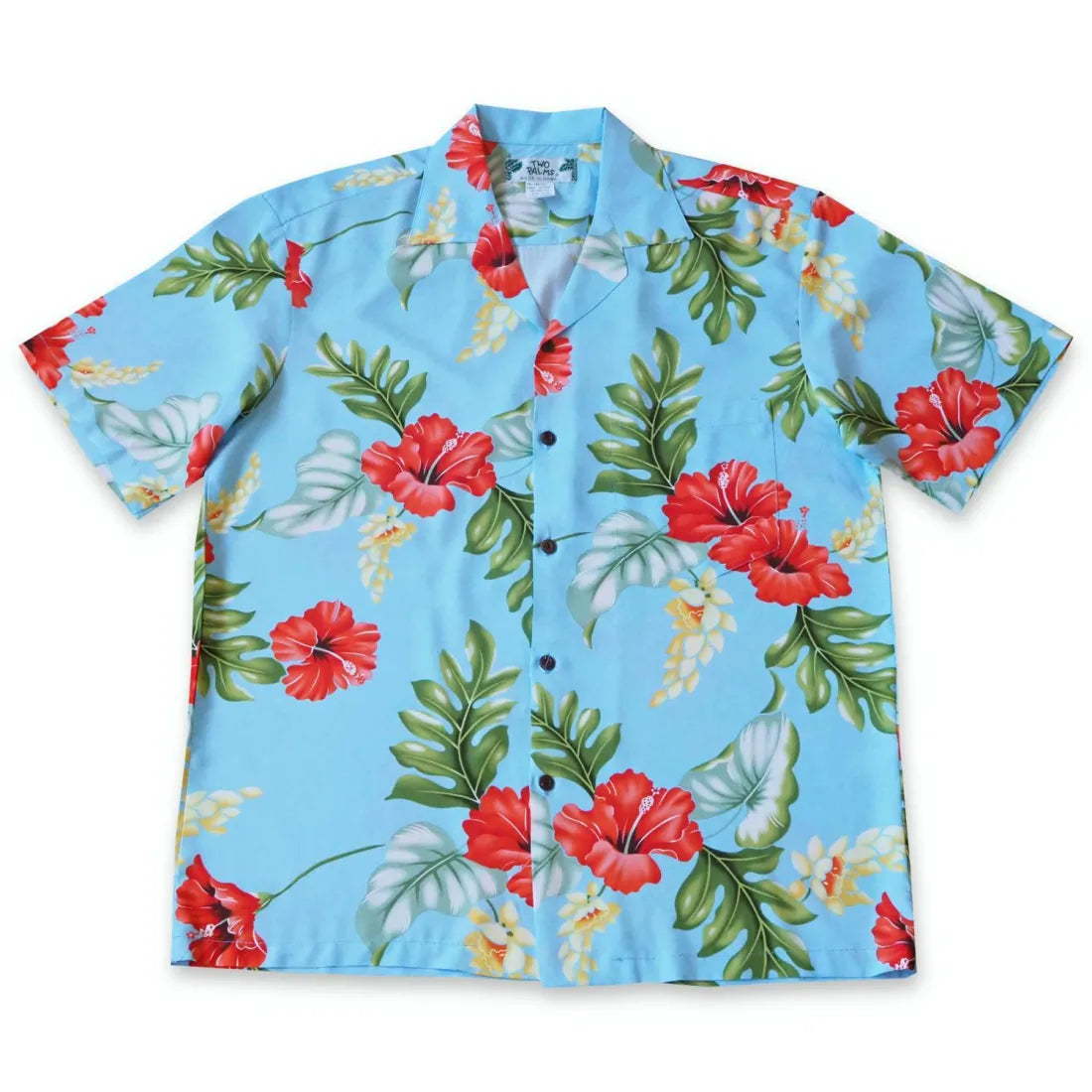 Honeymoon Blue Hawaiian Rayon Shirt Comfortable Short Sleeve Tee