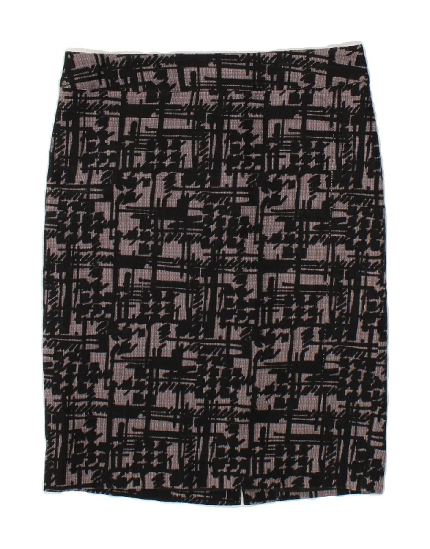 JIGSAW Womens Abstract Pattern Pencil Skirt UK 12 Medium W30 Grey Cotton summer skirt style JIGSAW Womens Abstract Pattern Pencil Skirt UK 12 Medium W30 Grey Cotton summer skirt style