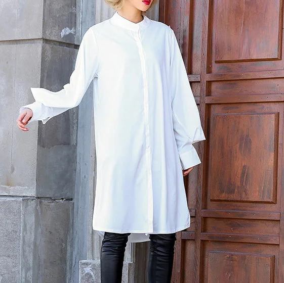 Loose white cotton clothes stylish Photography lantern sleeve cotton shirt Casual Oversized Short Shirt Loose white cotton clothes stylish Photography lantern sleeve cotton shirt Casual Oversized Short Shirt