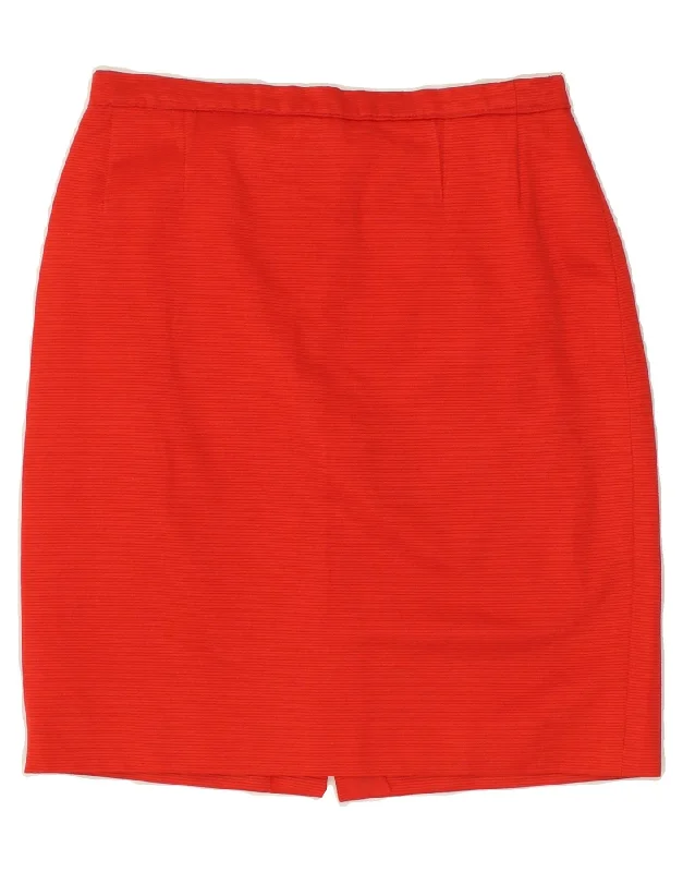 LUISA SPAGNOLI Womens Straight Skirt IT 44 Medium W29  Red linen skirt natural