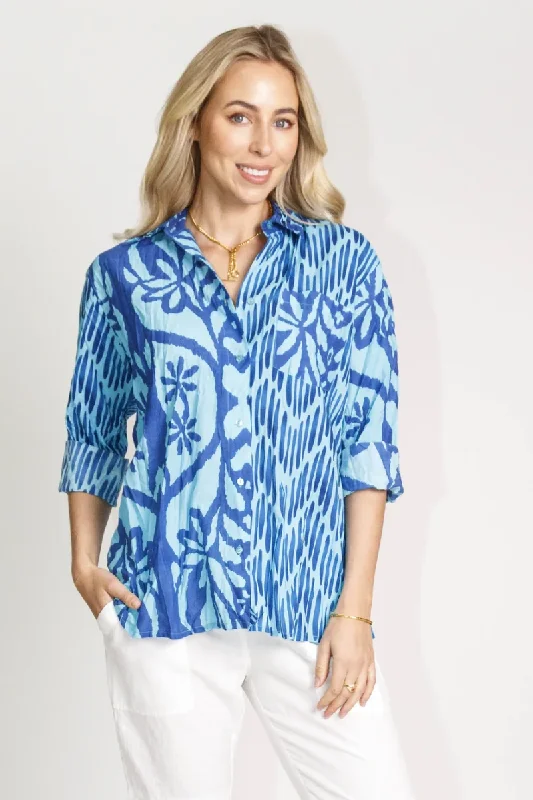 Lula Life Sorrento Shirt Ocean Chic Button-Up Short Shirt