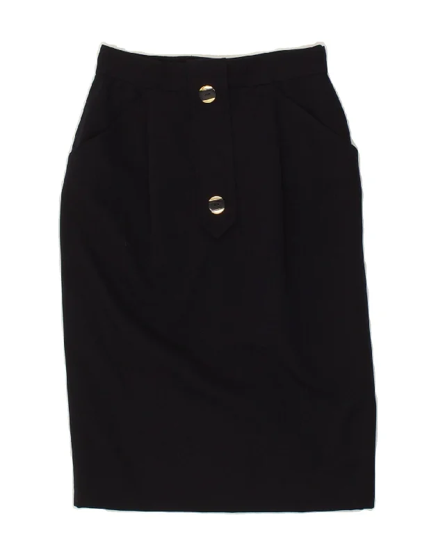 MADEMOISELLE Womens Pencil Skirt IT 38 XS W22 Navy Blue Wool wool skirt breathable