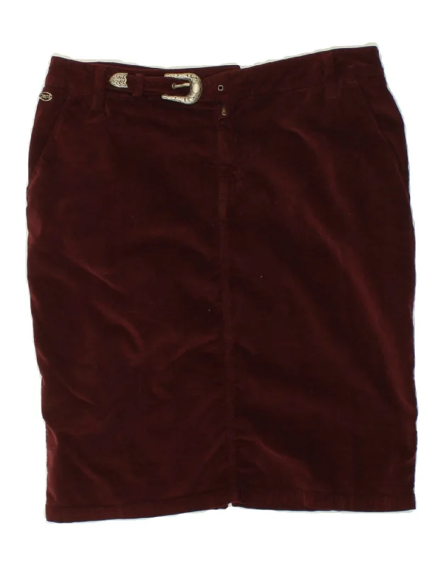 MARLBORO CLASSICS Womens Pencil Skirt IT 44 Medium W34 Maroon Cotton cashmere skirt soft MARLBORO CLASSICS Womens Pencil Skirt IT 44 Medium W34 Maroon Cotton cashmere skirt soft