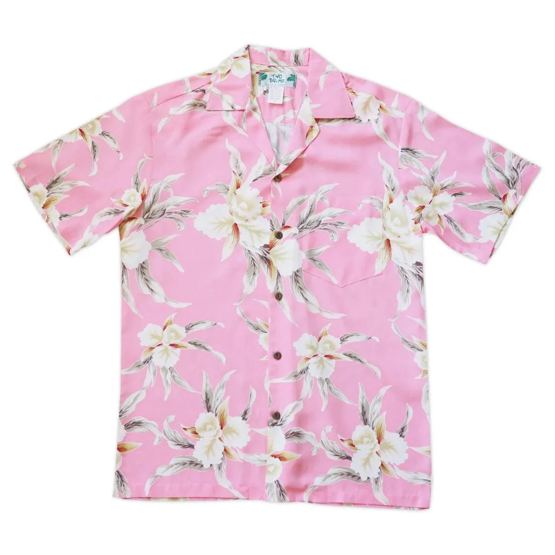 Mele Pink Hawaiian Rayon Shirt Stylish Short Sleeve Polo