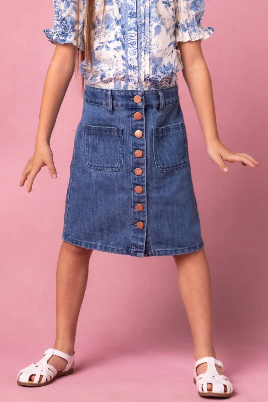 Mini Emma Denim Skirt - FINAL SALE floral skirt print