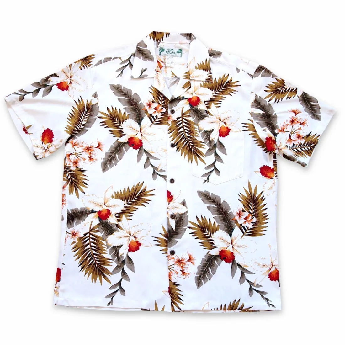 Moon White Hawaiian Rayon Shirt Elegant Longline Short Shirt