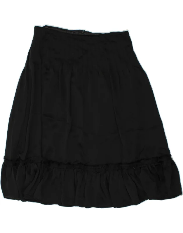 MOSSIMO Womens A-Line Skirt US 14 XL W36 Black Polyester corduroy skirt comfortable