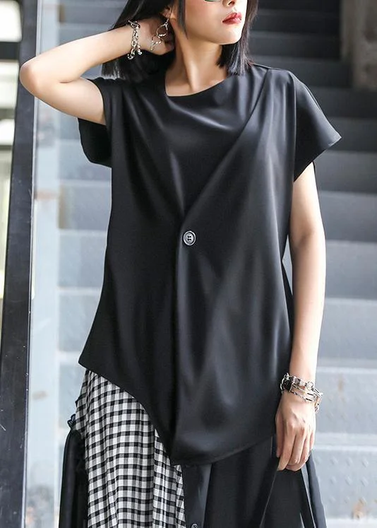 Natural o neck tie waist Blouse Neckline black shirt Comfortable Fitted Short Sleeve Natural o neck tie waist Blouse Neckline black shirt Comfortable Fitted Short Sleeve