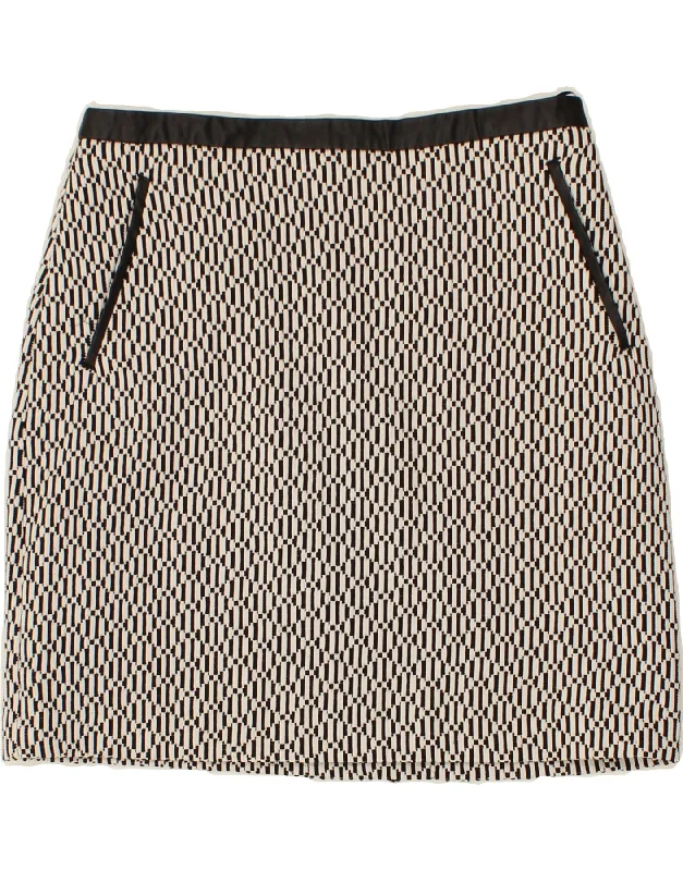 OASIS Womens Abstract Pattern Mini Skirt UK 12 Medium W30  Black denim skirt durable