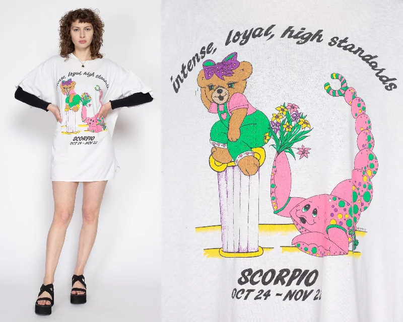 One Size 80s Scorpio Astrology Sleep Shirt Classic V-Neck Short Shirt