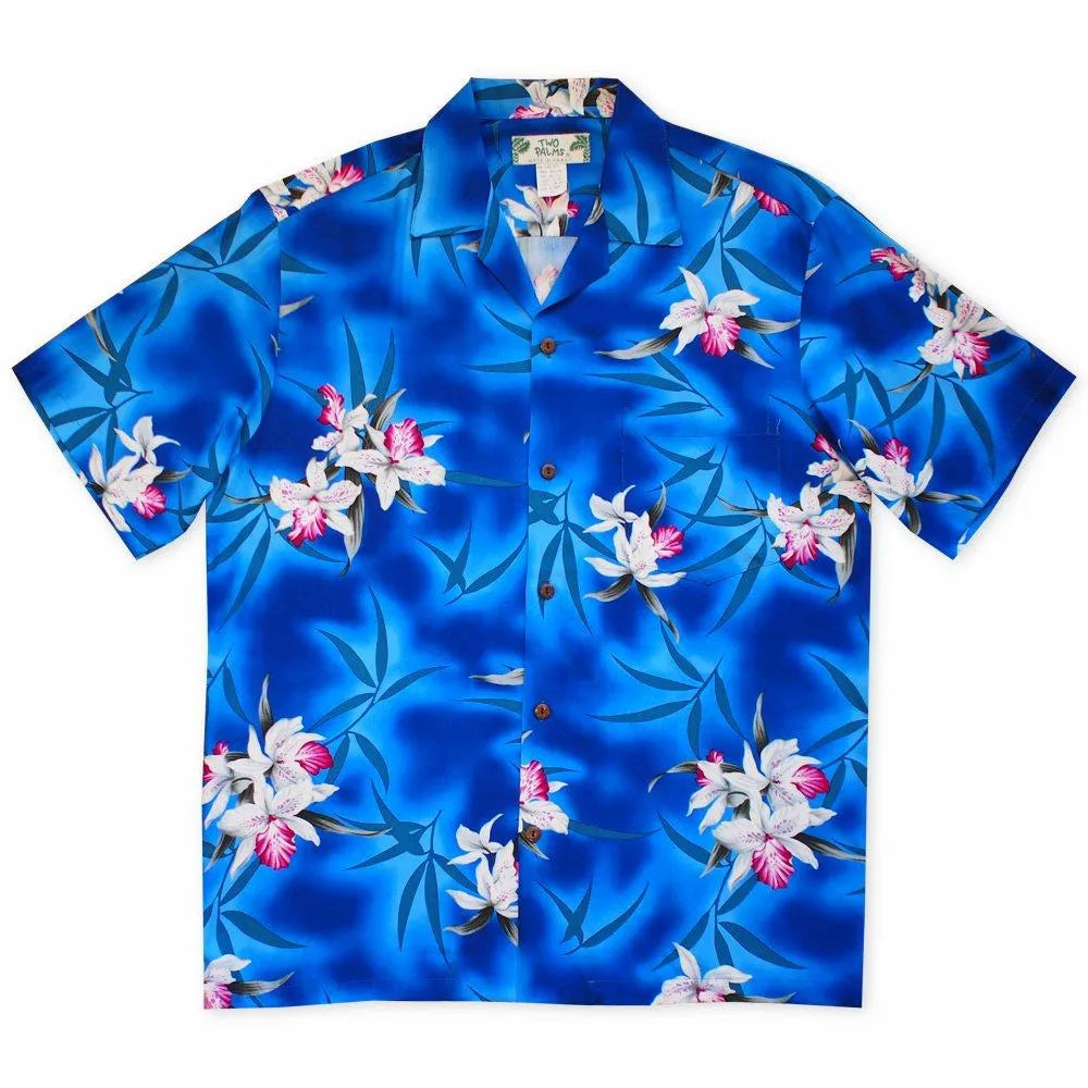 Poipu Blue Hawaiian Rayon Shirt Trendy Sleeveless Short Shirt
