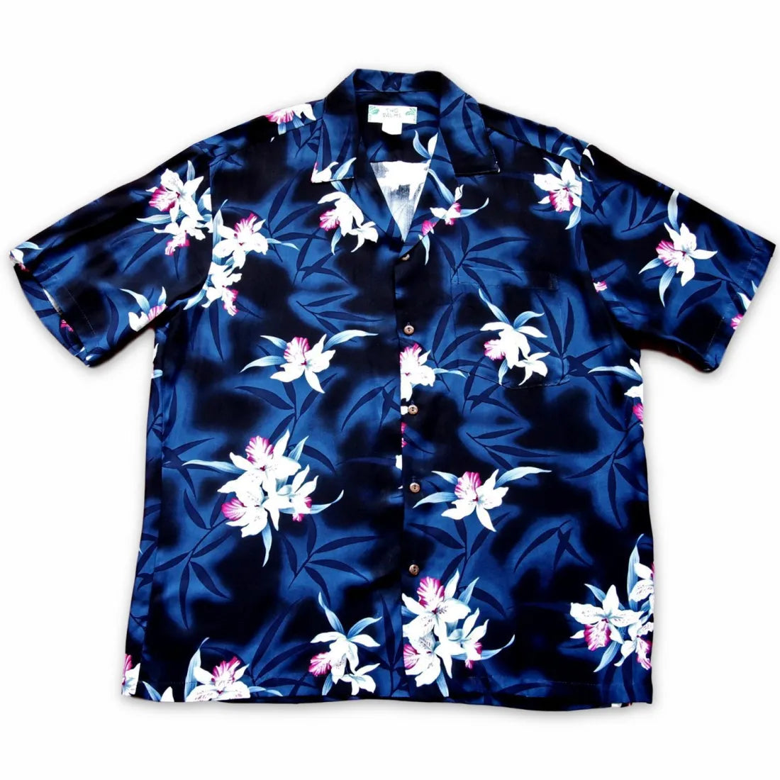 Poipu Grey Hawaiian Rayon Shirt Classic Casual Short Sleeve