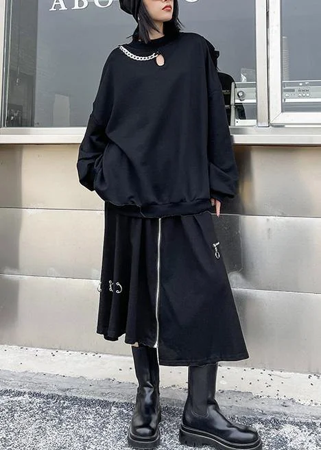 Simple black clothes Work Outfits o neck hollow out spring shirt Comfortable Peplum Short Shirt Simple black clothes Work Outfits o neck hollow out spring shirt Comfortable Peplum Short Shirt
