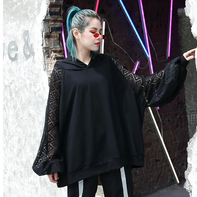 fine black natural cotton blended t shirt oversized hooded clothing tops fine lace patchwork long sleeve tops Classic Cropped Short Sleeve fine black natural cotton blended t shirt oversized hooded clothing tops fine lace patchwork long sleeve tops Classic Cropped Short Sleeve