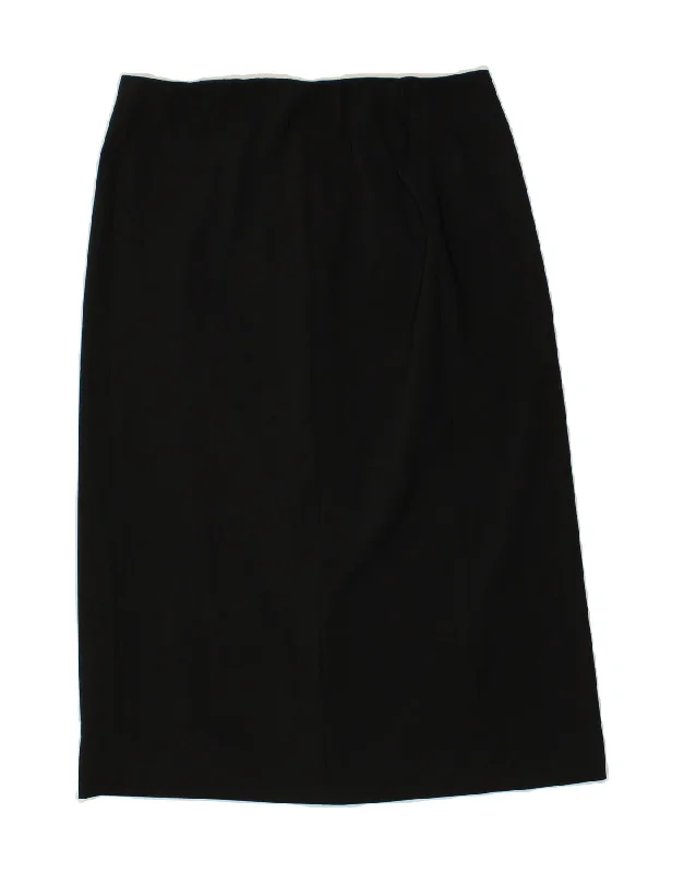 TRUSSARDI Womens Straight Skirt IT 48 XL W31  Black Polyester velvet skirt sumptuous