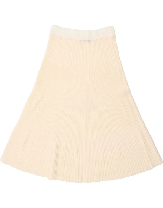 TWIN-SET BY SIMONA BARBIERI Womens Pleated A-Line Skirt W28 Medium Off White athletic skirt fit TWIN-SET BY SIMONA BARBIERI Womens Pleated A-Line Skirt W28 Medium Off White athletic skirt fit