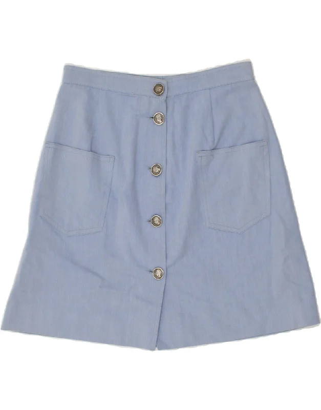 VINTAGE Womens A-Line Skirt W30 Medium Blue denim skirt fashionable