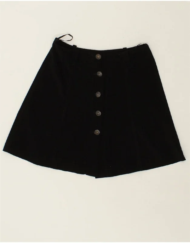 VINTAGE Womens Mini Skirt Medium W28  Black modal blend skirt