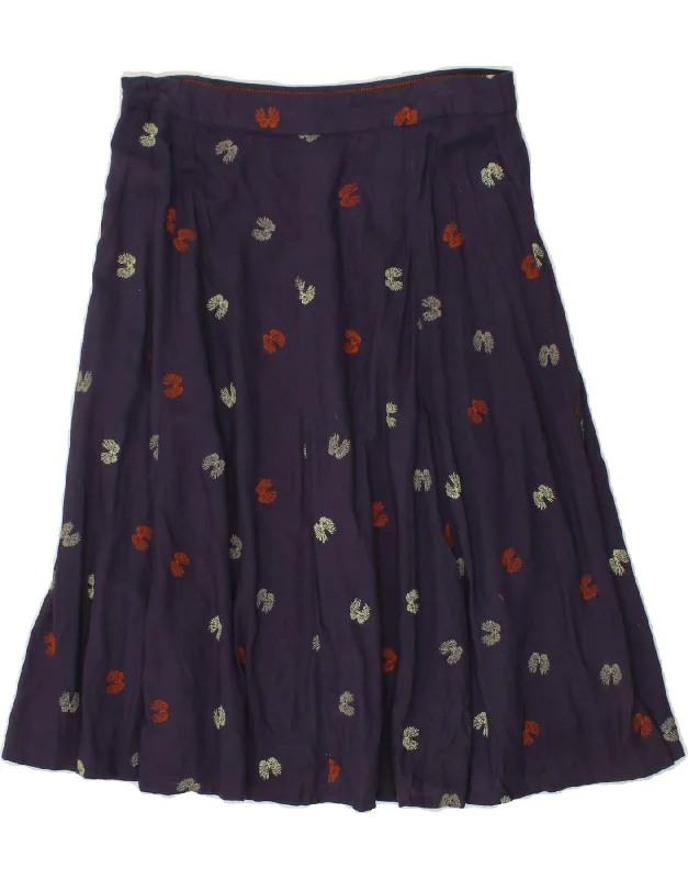 WHITE STUFF Womens Flared Skirt UK 8 Small W27 Navy Blue Viscose velvet skirt luxury WHITE STUFF Womens Flared Skirt UK 8 Small W27 Navy Blue Viscose velvet skirt luxury