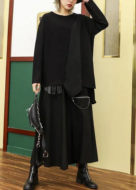 Women asymmetric cotton linen tops black shirts o neck patchwork Casual Short Sleeve Top Women asymmetric cotton linen tops black shirts o neck patchwork Casual Short Sleeve Top