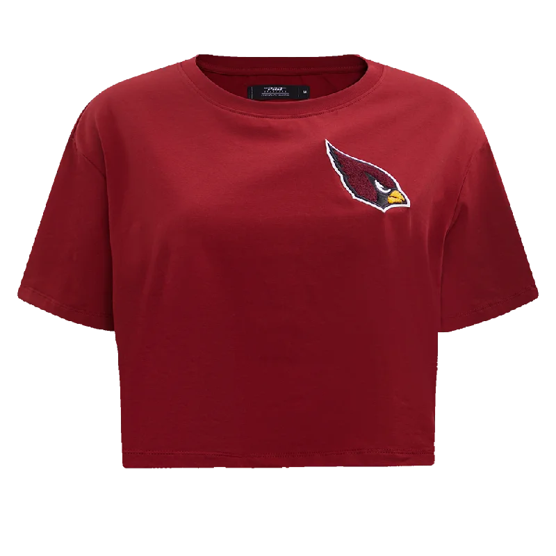 NFL ARIZONA CARDINALS CLASSIC WOMEN'S SJ BOXY TEE (CARDINAL RED) Notch Collar Peter Pan Collar Cowl Neck NFL ARIZONA CARDINALS CLASSIC WOMEN'S SJ BOXY TEE (CARDINAL RED) Notch Collar Peter Pan Collar Cowl Neck