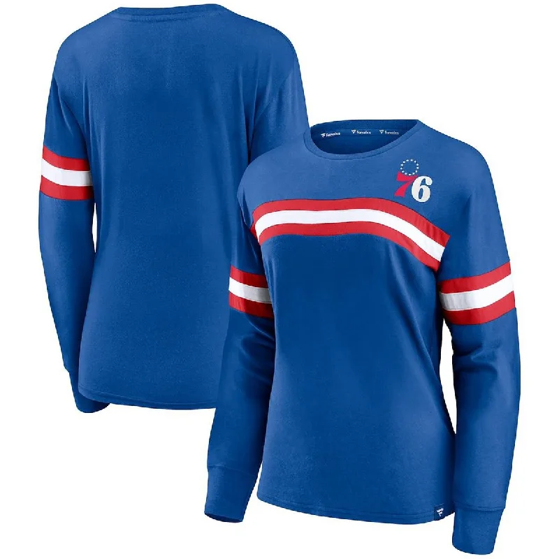 Fanatics Womens Logo Crewneck Shirts & Tops Elegant Silk Short Shirt