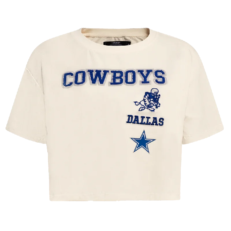 NFL DALLAS COWBOYS RETRO CLASSIC WOMEN'S BOXY TEE (EGGSHELL) Jersey Fabric Tulle Fabric Batik Fabric NFL DALLAS COWBOYS RETRO CLASSIC WOMEN'S BOXY TEE (EGGSHELL) Jersey Fabric Tulle Fabric Batik Fabric