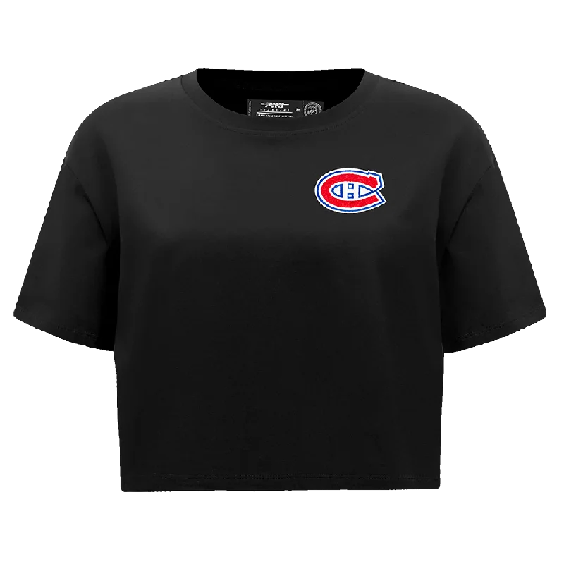 NHL MONTREAL CANADIENS CLASSIC WOMEN'S SJ BOXY TEE (BLACK) Machine Wash Dry Clean Hand Wash NHL MONTREAL CANADIENS CLASSIC WOMEN'S SJ BOXY TEE (BLACK) Machine Wash Dry Clean Hand Wash