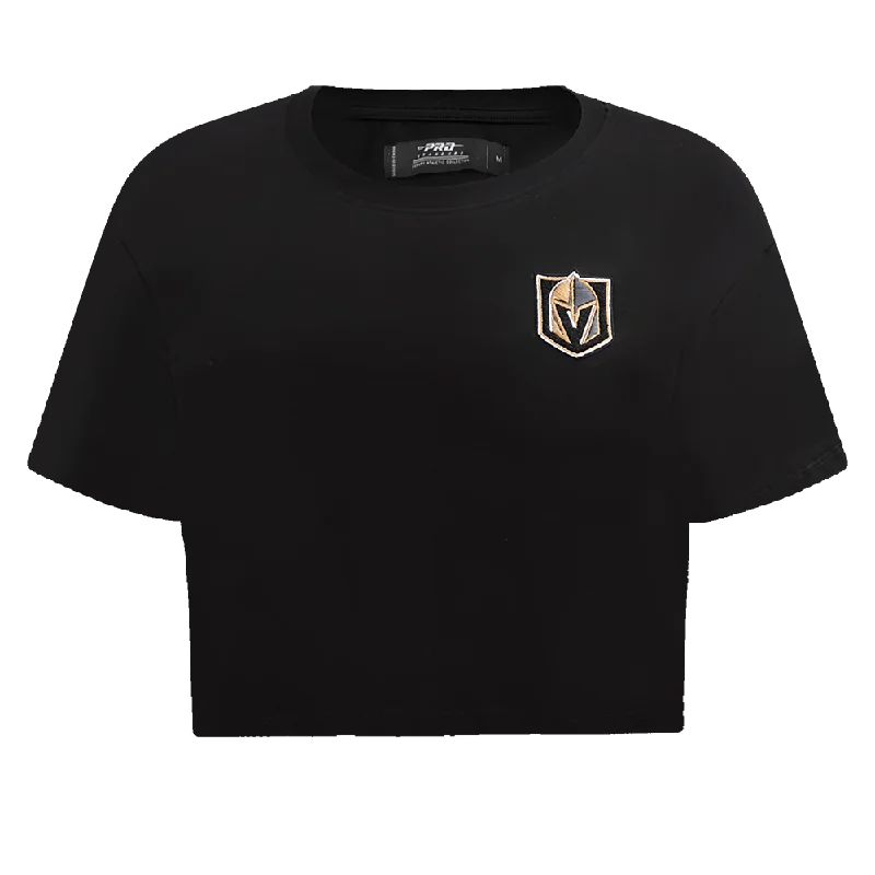 NHL VEGAS GOLDEN KNIGHTS CLASSIC WOMEN'S SJ BOXY TEE (BLACK) Terry Blend Velvet Blend Canvas Blend NHL VEGAS GOLDEN KNIGHTS CLASSIC WOMEN'S SJ BOXY TEE (BLACK) Terry Blend Velvet Blend Canvas Blend