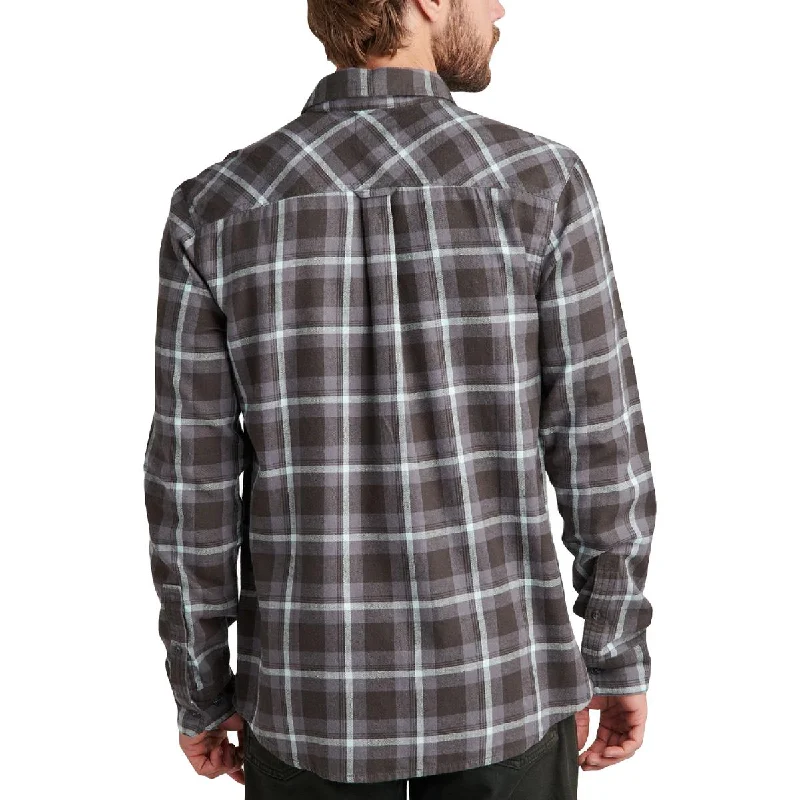 Junk Food Mens Mako Collared Plaid Button-Down Shirt Cozy Knit Short Sleeve Top