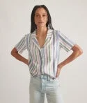 Marine Layer Women's Lucy SS Resort Shirt Trendy Summer Short Sleeve