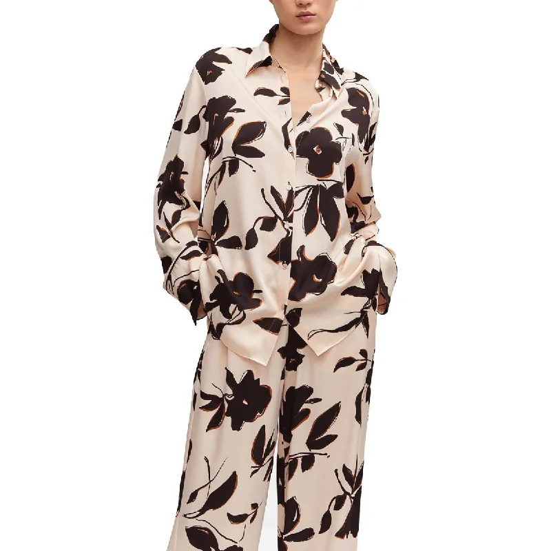 MNG Womens Comfy Cozy Nightshirt Stylish Short Sleeve Top