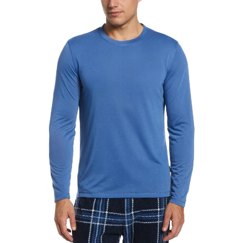 Perry Ellis Portfolio Mens Comfy Pajama Sleep Shirt Chic V-Neck Short Blouse