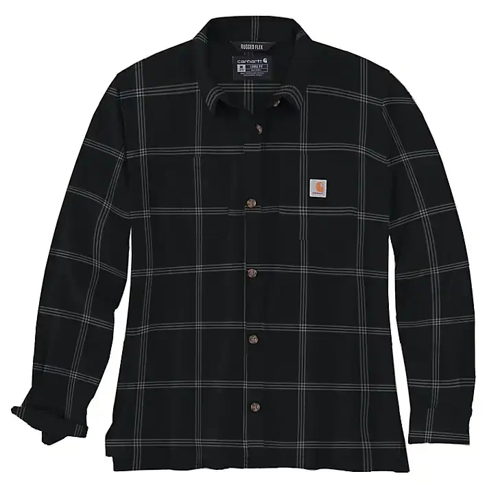 Women's Rugged Flex Flannel Long-Sleeve Plaid Shirt 105989 Stylish Split-Hem Short Shirt Women's Rugged Flex Flannel Long-Sleeve Plaid Shirt 105989 Stylish Split-Hem Short Shirt
